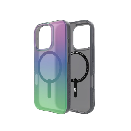 ZAGG Milan Snap Case with MagSafe for iPhone 16 Pro - Green/Purple_2
