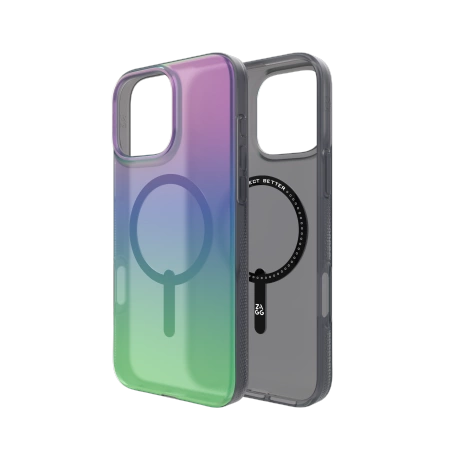 ZAGG Milan Snap Case with MagSafe for iPhone 16 Pro Max - Green/Purple_2