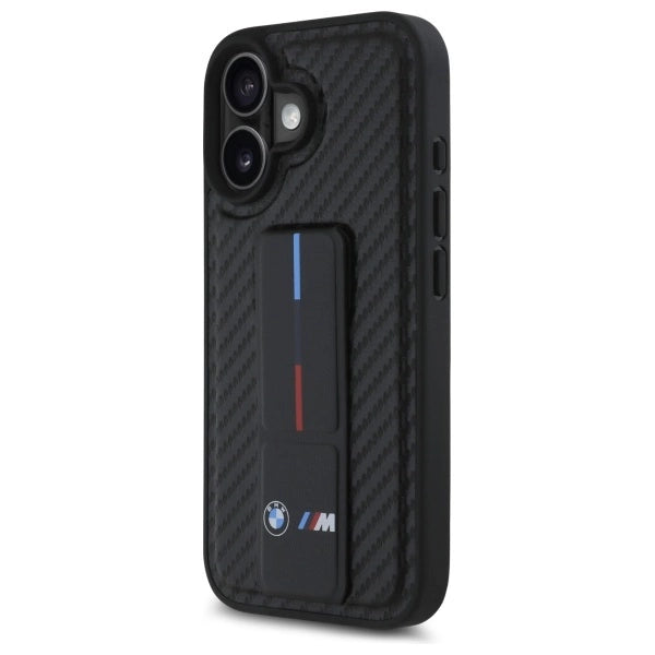 BMW M Grip Stand Smooth and Carbon case for iPhone 16 - black_1