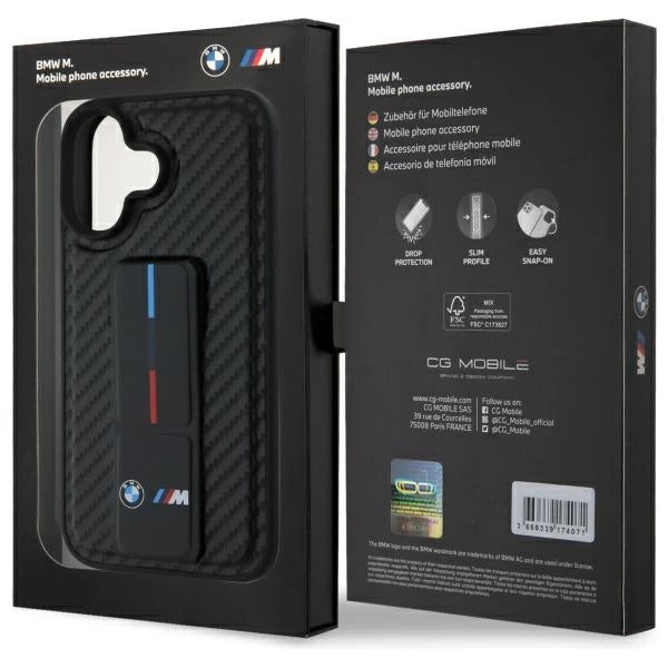 BMW M Grip Stand Smooth and Carbon case for iPhone 16 - black_7
