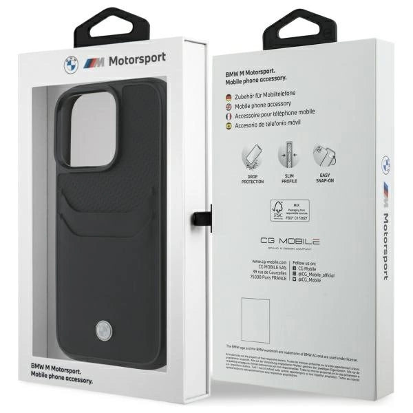 BMW Sign Leather Cardslot Case for iPhone 16 Pro Max - Black_7