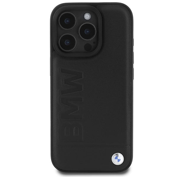 BMW Leather Hot Stamp MagSafe iPhone 16 Pro Max Case - Black_2