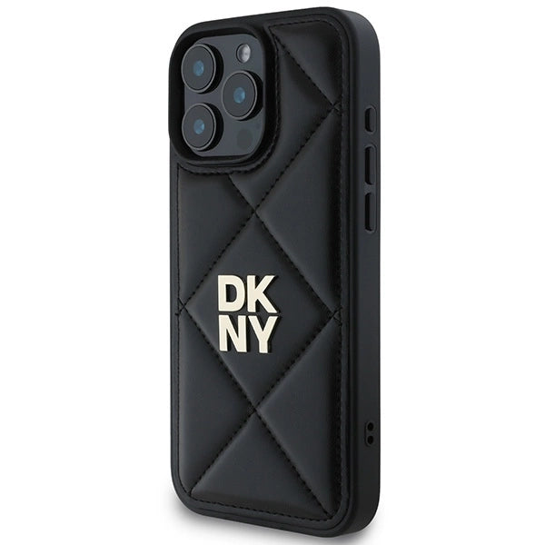 DKNY Quilted Stack Logo iPhone 16 Pro Max Case - Black_1