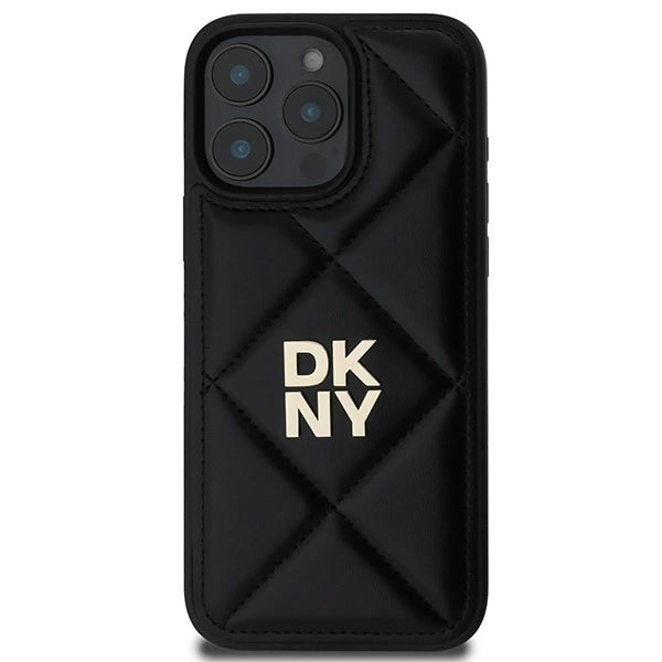 DKNY Quilted Stack Logo iPhone 16 Pro Max Case - Black_2