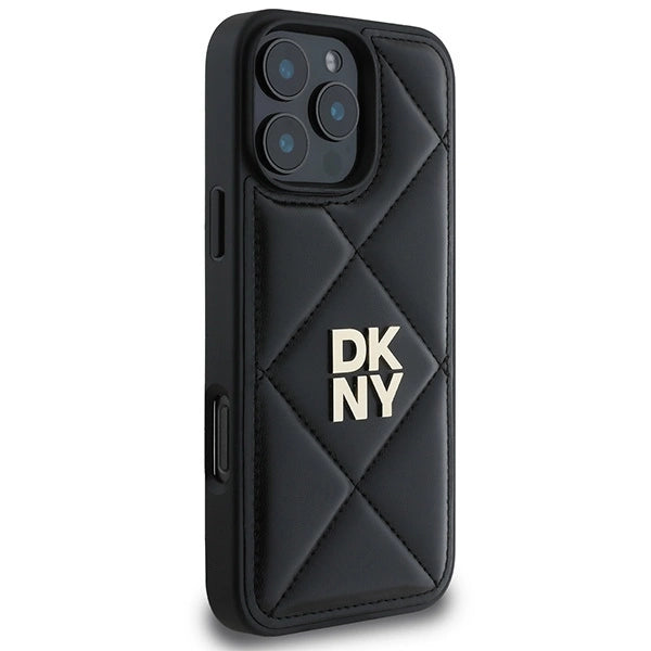 DKNY Quilted Stack Logo iPhone 16 Pro Max Case - Black_3