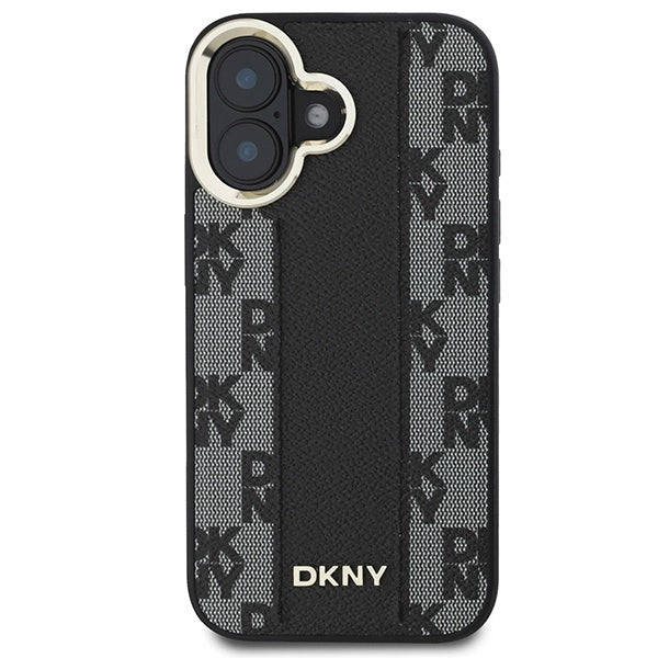 DKNY Checkered Pattern Magsafe iPhone 16 Plus Case - Black_2