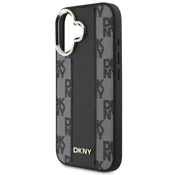 DKNY Checkered Pattern Magsafe iPhone 16 Plus Case - Black_5