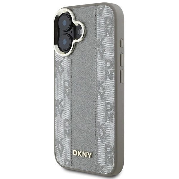 DKNY Checkered Pattern Magsafe iPhone 16 Case - Beige_1