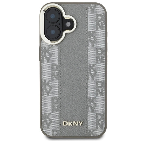 DKNY Checkered Pattern Magsafe iPhone 16 Case - Beige_2