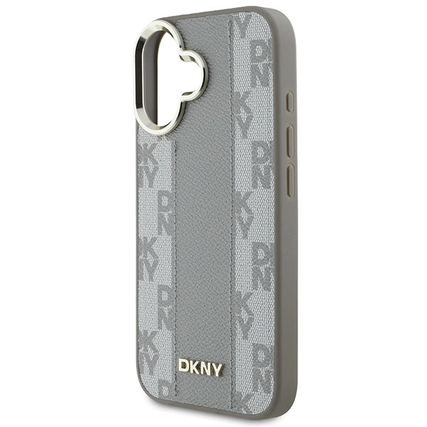 DKNY Checkered Pattern Magsafe iPhone 16 Case - Beige_5