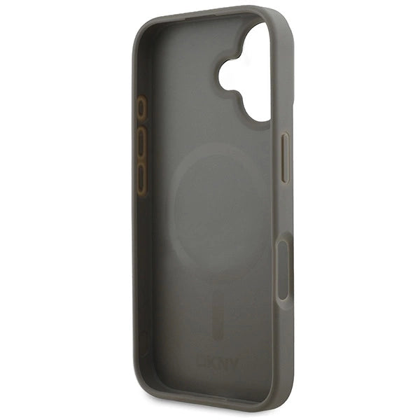 DKNY Checkered Pattern Magsafe iPhone 16 Case - Beige_6