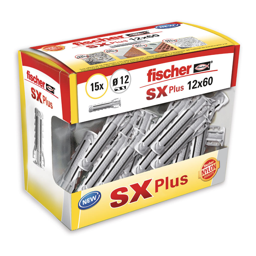 Bucha sx plus ø12x60mm diy 15 unid. 568715 fischer_0