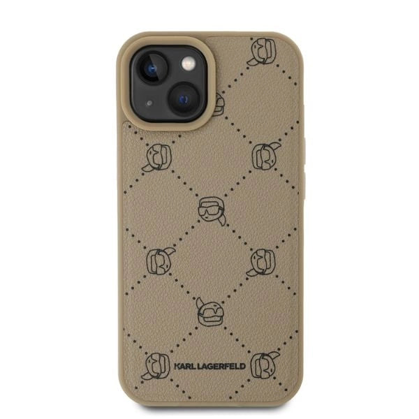 Karl Lagerfeld Magsafe Karl Head iPhone 15 Case - Beige_1