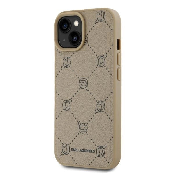 Karl Lagerfeld Magsafe Karl Head iPhone 15 Case - Beige_2