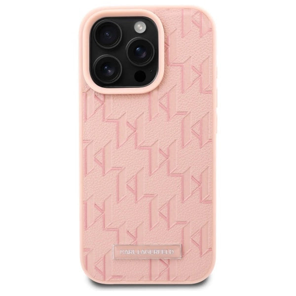 Karl Lagerfeld Hot Stamp Magsafe iPhone 16 Pro Case - Pink_2