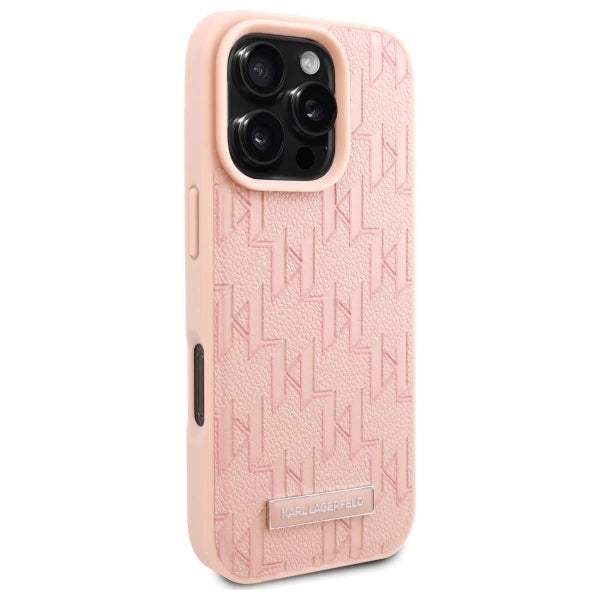 Karl Lagerfeld Hot Stamp Magsafe iPhone 16 Pro Case - Pink_3
