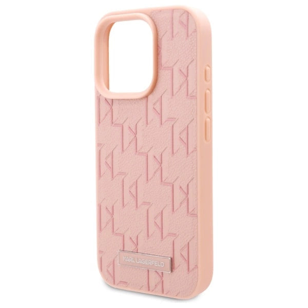Karl Lagerfeld Hot Stamp Magsafe iPhone 16 Pro Case - Pink_5