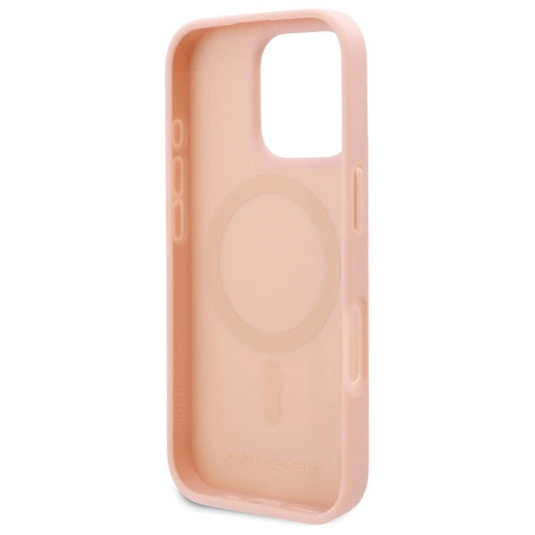 Karl Lagerfeld Hot Stamp Magsafe iPhone 16 Pro Case - Pink_6