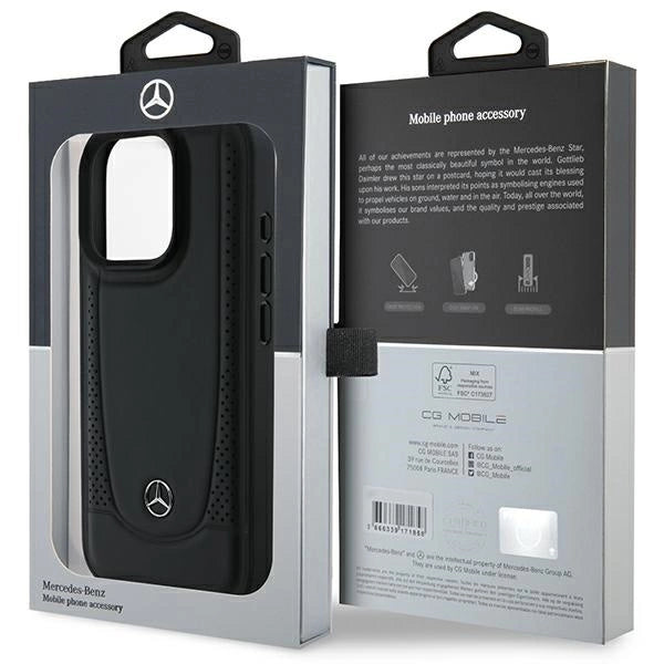 Mercedes Leather Urban Case for iPhone 16 Pro Max - Black_7
