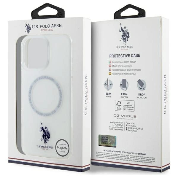 US Polo IML Ring MagSafe Case for iPhone 16 Pro Max - White_7