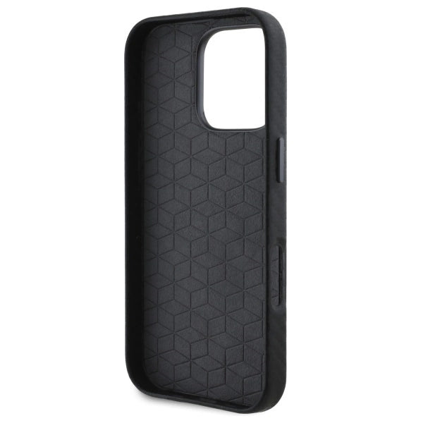 BMW Carbon Wrapped Metal iPhone 16 Pro Case - Black_6