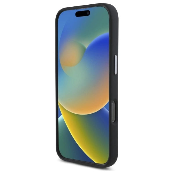 DKNY Liquid Silicone Metal Logo iPhone 16 Pro Case - Black_4