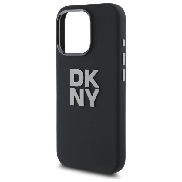 DKNY Liquid Silicone Metal Logo iPhone 16 Pro Case - Black_5
