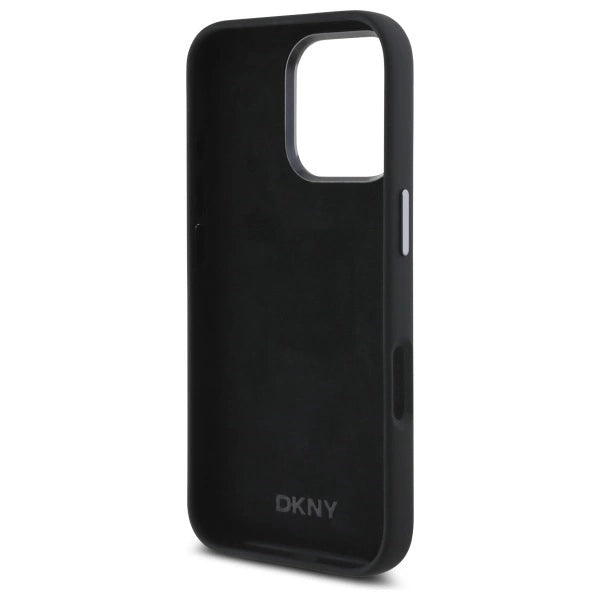 DKNY Liquid Silicone Metal Logo iPhone 16 Pro Case - Black_6