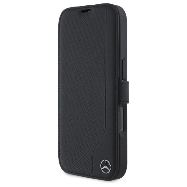 Mercedes Leather Wood Imitation iPhone 16 Case - Black_1
