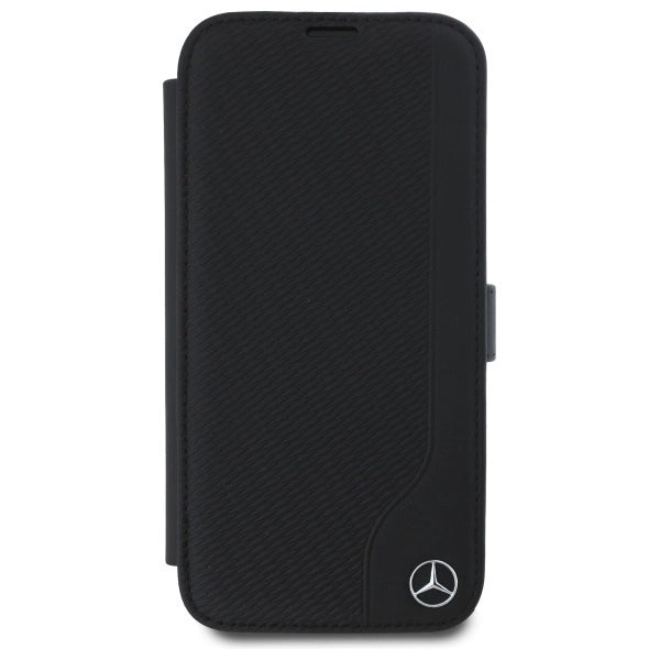 Mercedes Leather Wood Imitation iPhone 16 Case - Black_2