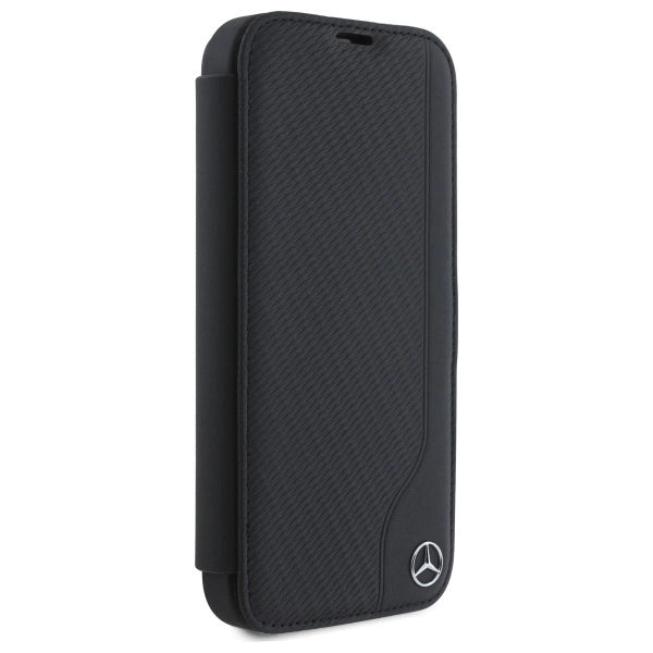 Mercedes Leather Wood Imitation iPhone 16 Case - Black_3