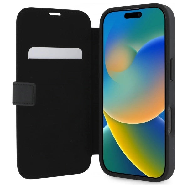 Mercedes Leather Wood Imitation iPhone 16 Case - Black_4