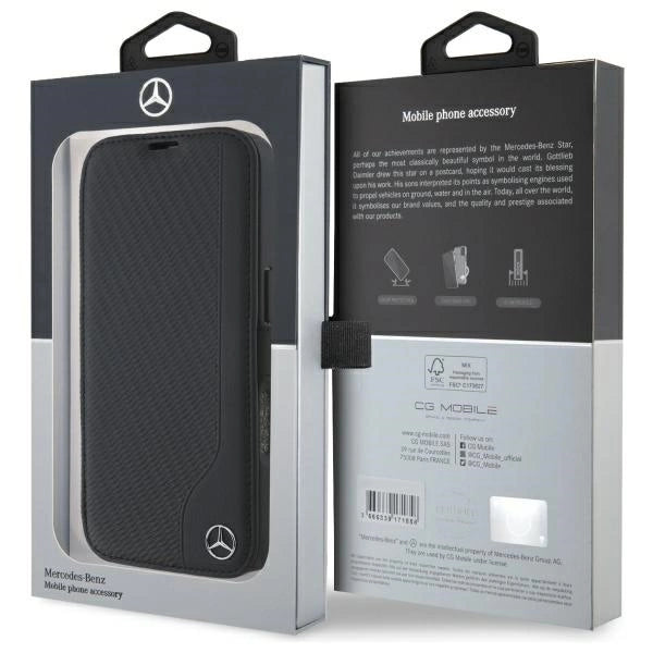 Mercedes Leather Wood Imitation iPhone 16 Case - Black_7