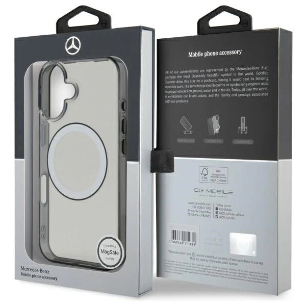 Mercedes Printed Logo MagSafe iPhone 16 Case - Clear_7