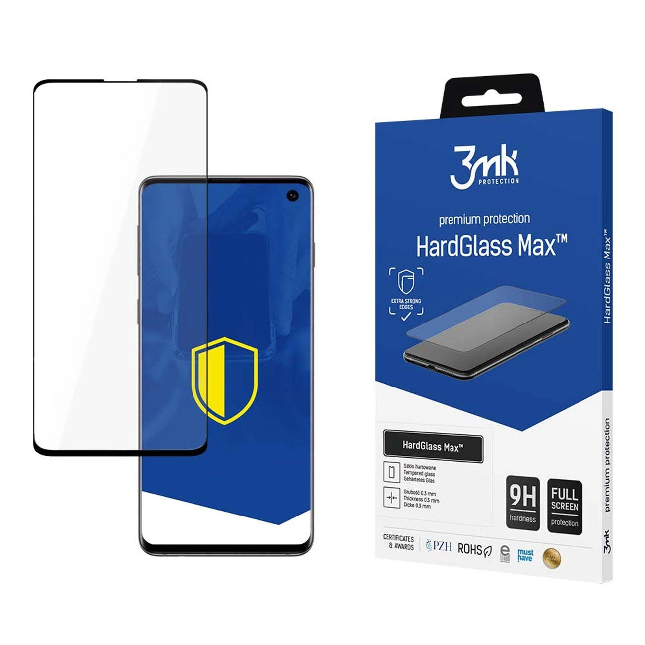 Tempered glass 3mk HardGlass Max FingerPrint for Samsung Galaxy S10_0