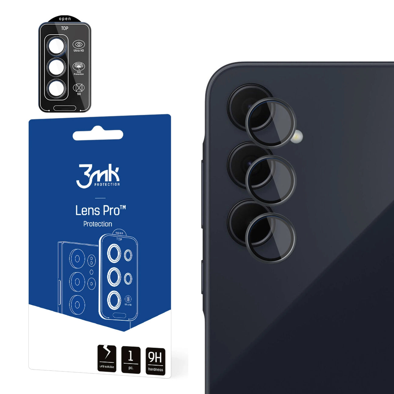 3mk Lens Protection Pro Black Camera Cover for Samsung Galaxy A55 5G - with Black Frame_0