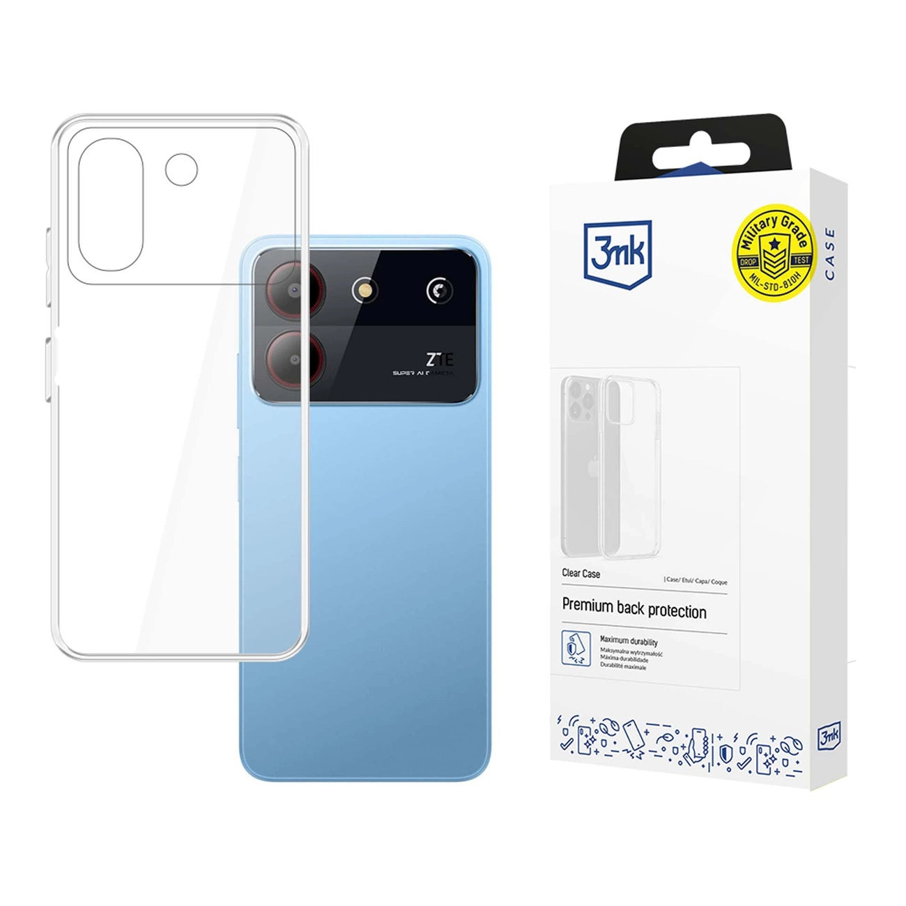 3mk Clear Case for ZTE Blade A54 - transparent_0