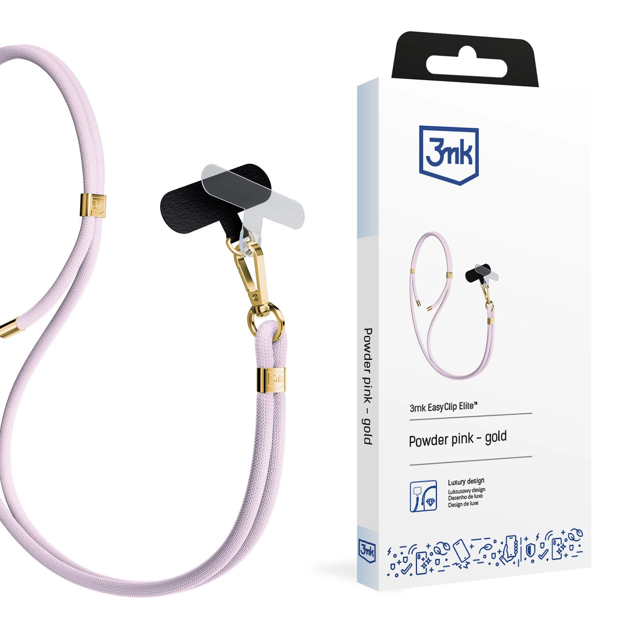 Smartphone Lanyard 3mk EasyClip Elite - Pink_0