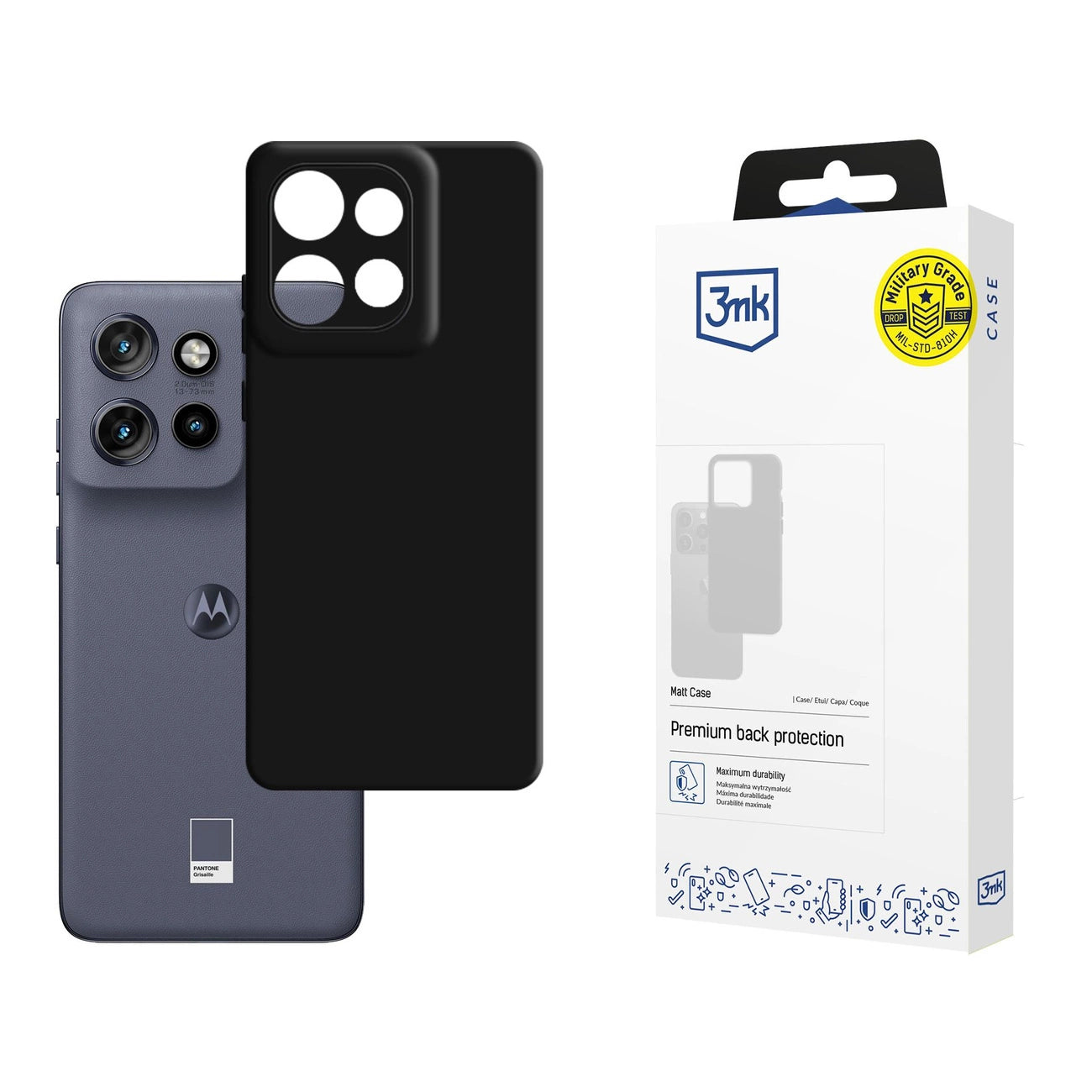 3mk Matt Case for Motorola Edge 50 Neo - Black_0