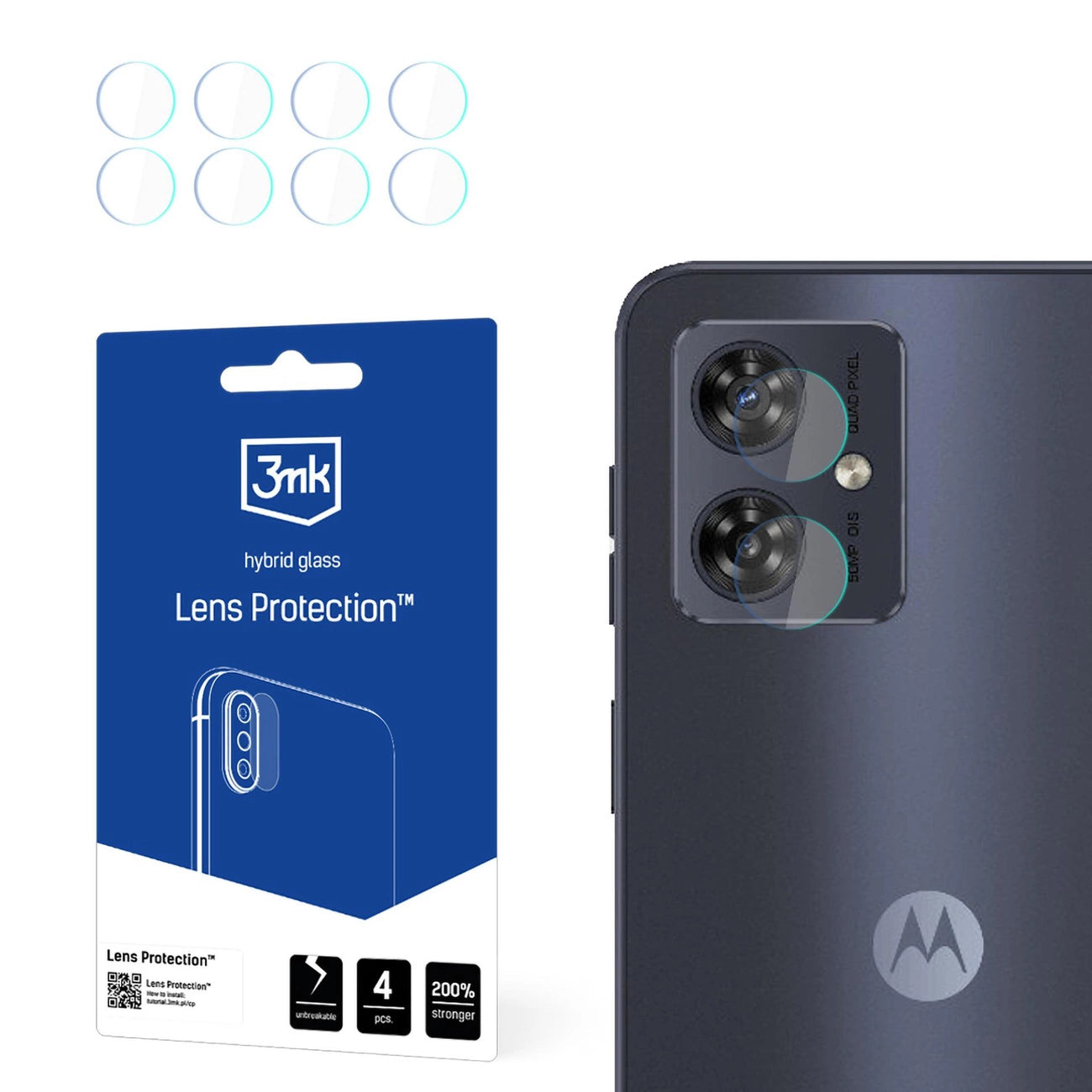 3mk Lens Protection Hybrid Camera Lens Glass for Motorola Moto G45 5G_0