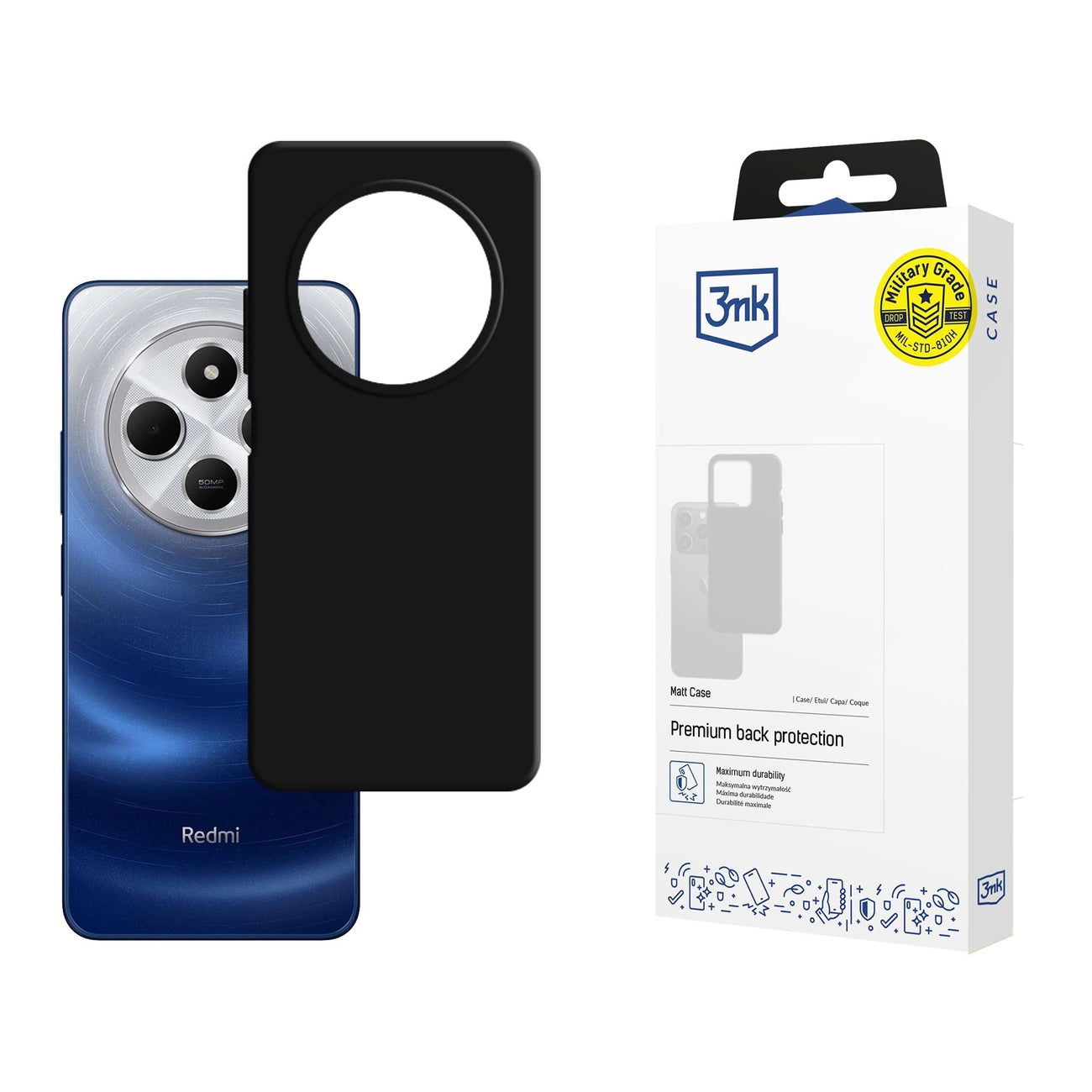 3mk Matt Case for Xiaomi Redmi 14C - black_0