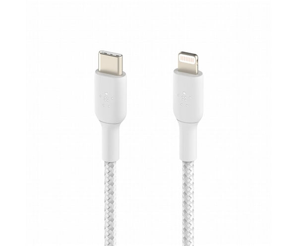 Belkin Lightning/USB-C Cable 2m braided, mfi cert., white_0