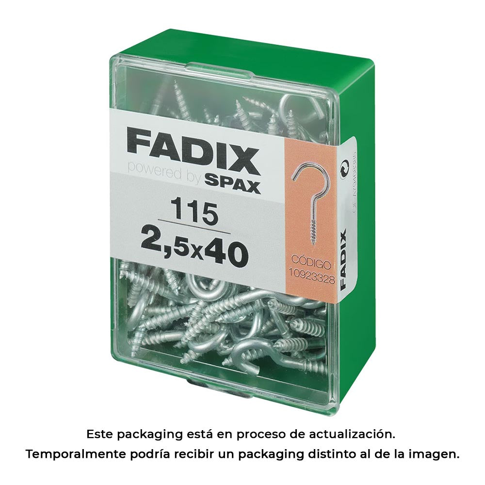 Caixa m 115 unid. camarão aberto zinco 2,5x40mm fadix_0