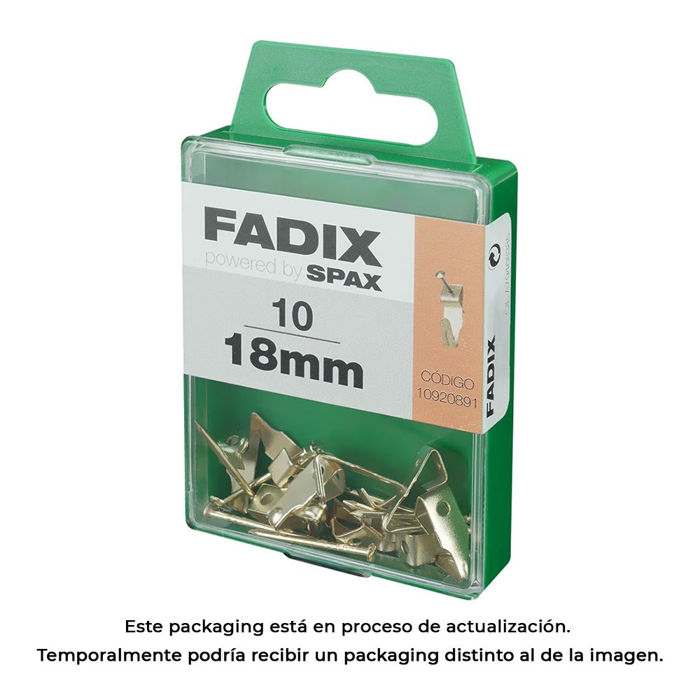 Caixa m 10 unid. fixação quadros hansafix 18mm fadix_0