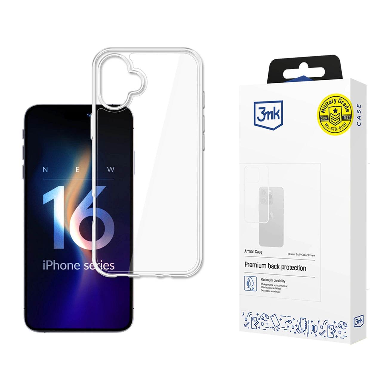 3mk Armor Case for iPhone 16 Plus - Transparent_0