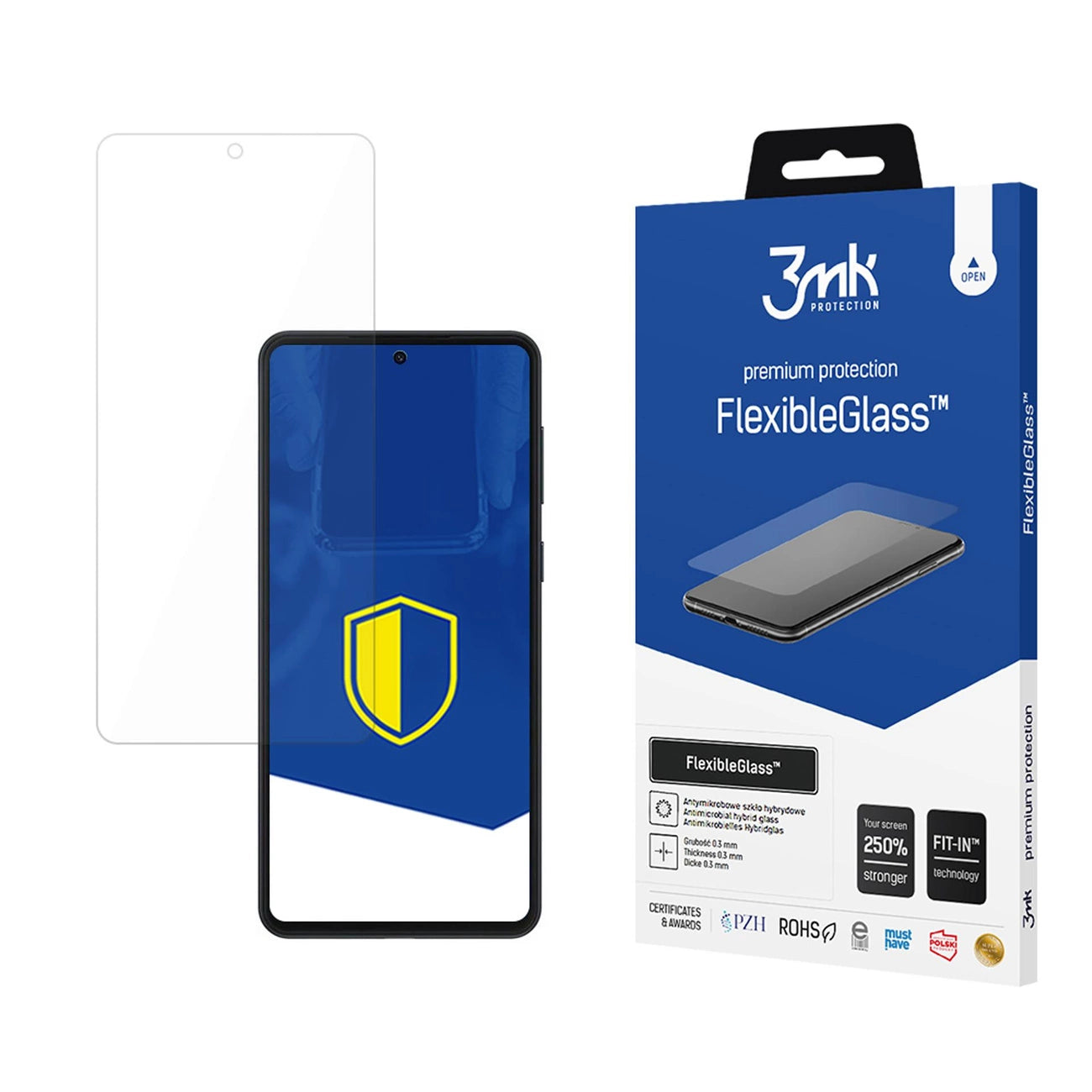 Tempered glass 3mk FlexibleGlass for Samsung Galaxy M55_0