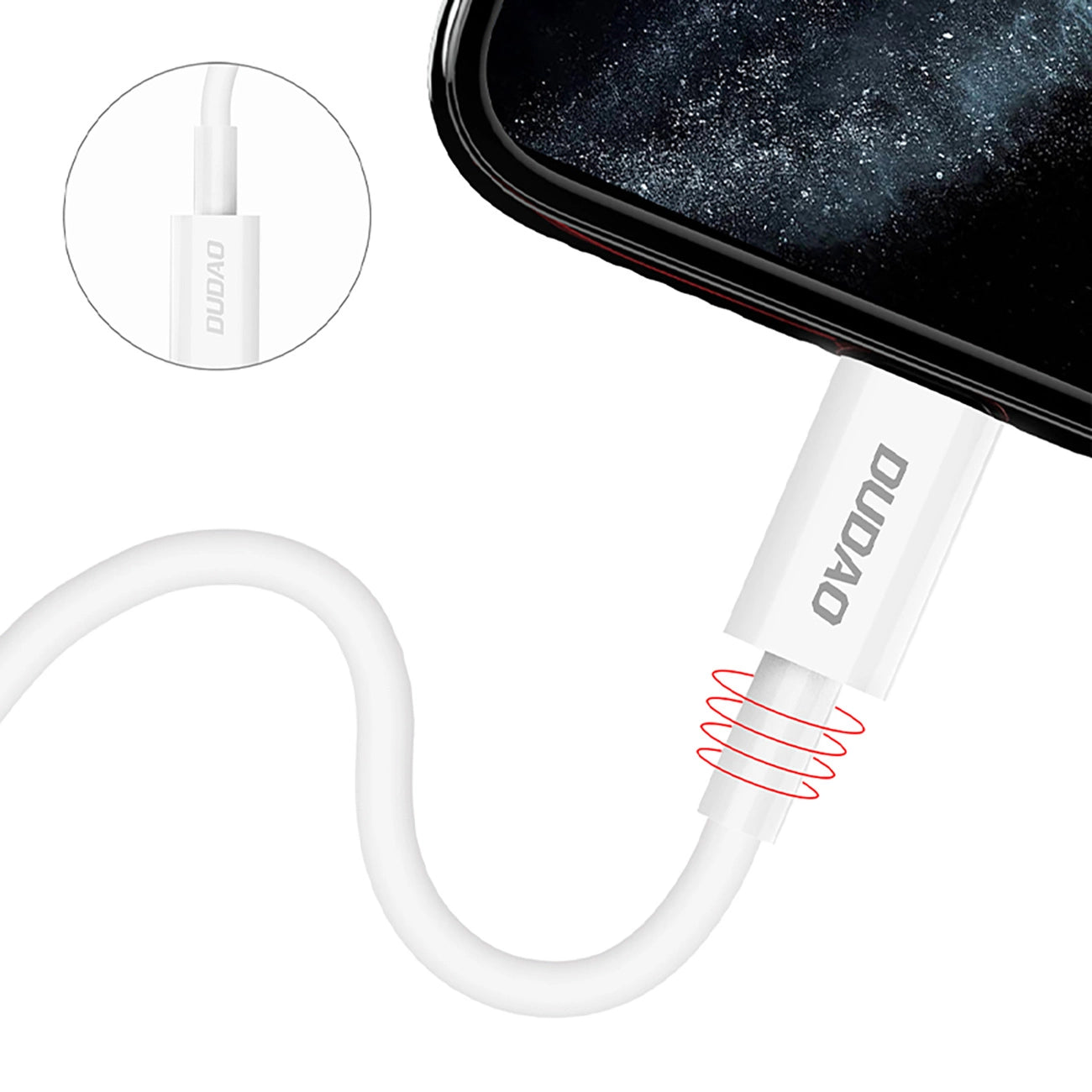 Dudao L6X USB-C - Lightning PD 20W 1m Cable - White_1