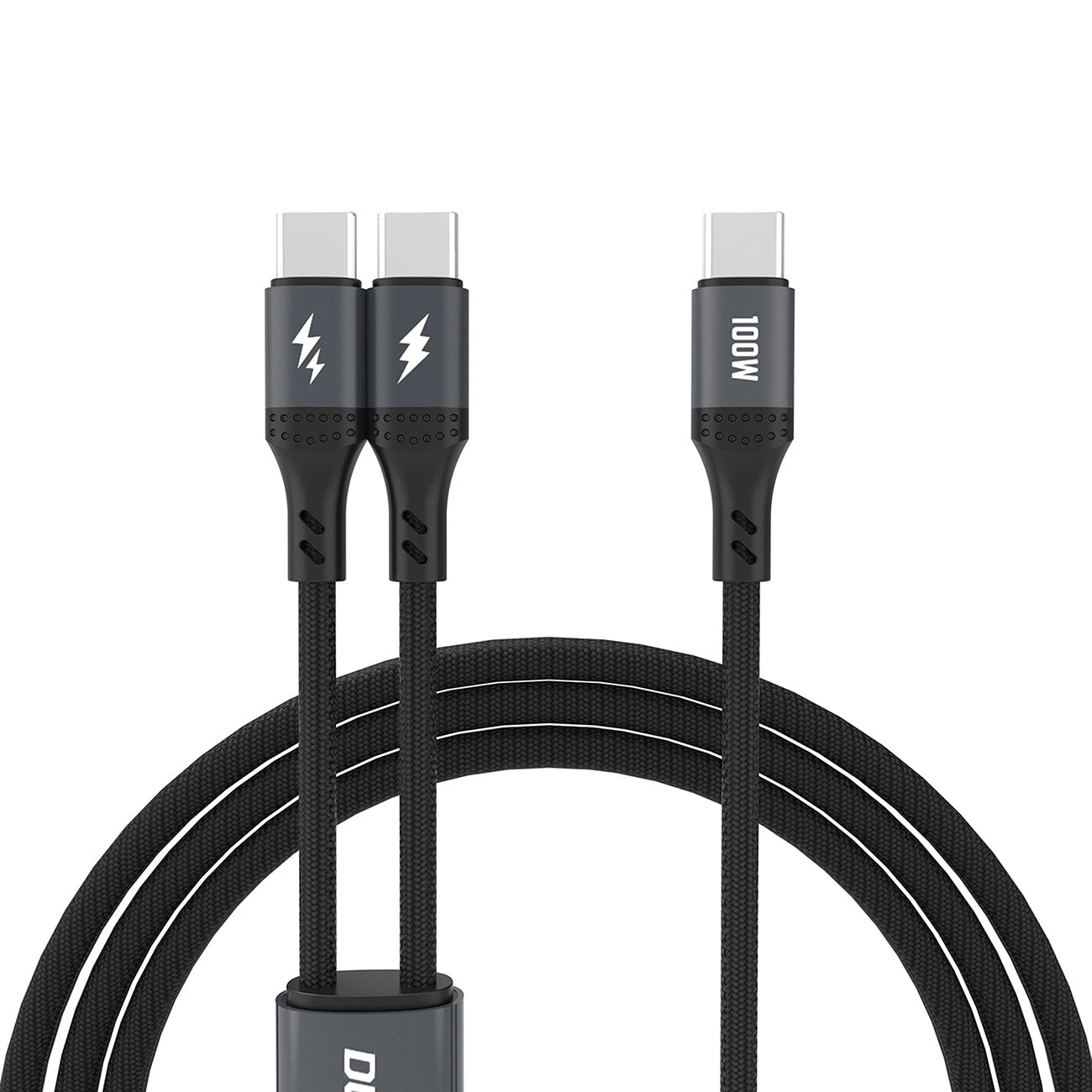 Dudao L3F 2in1 Cable 100W 1.2m 2 x USB-C - Black_0