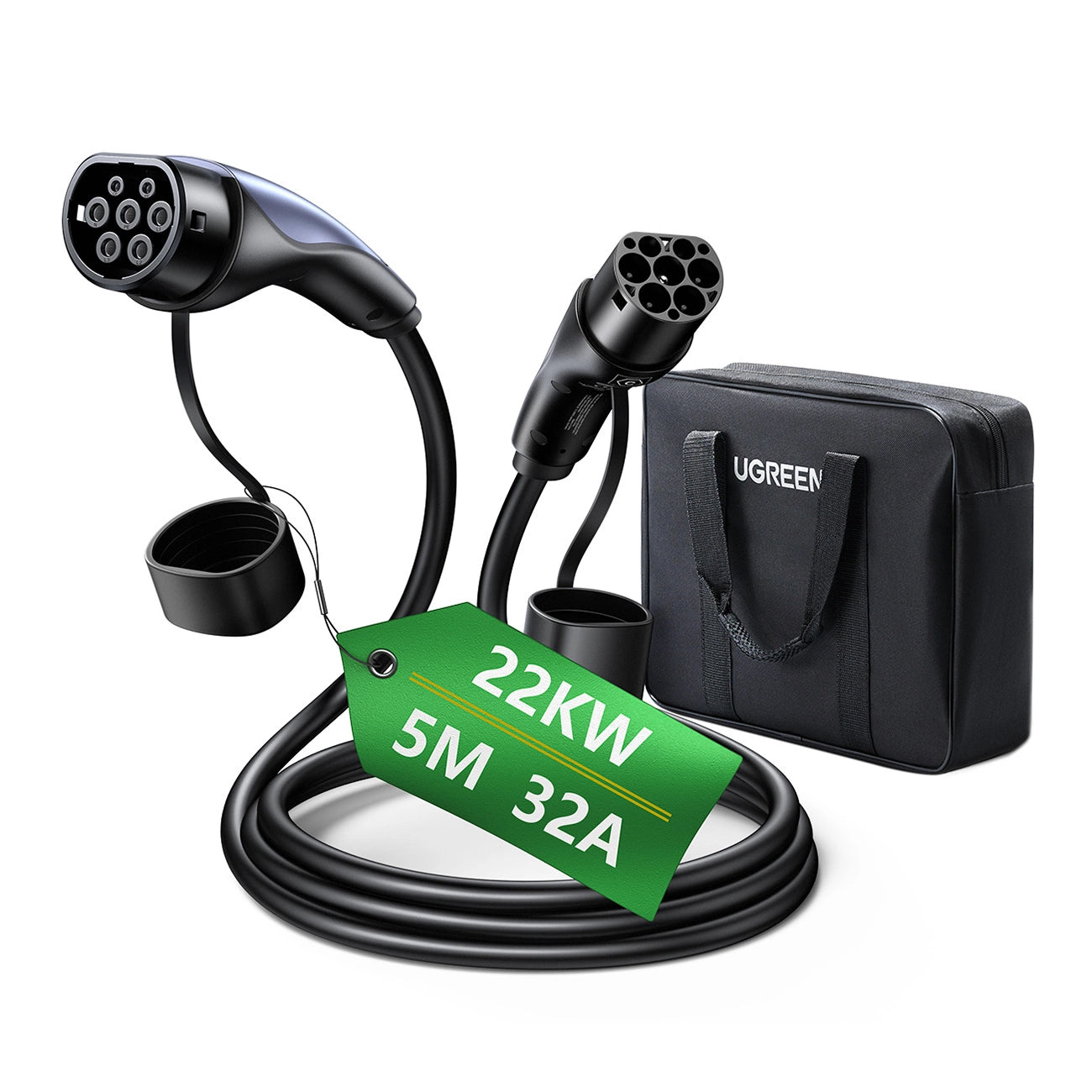 Ugreen EV708 32A 22kW 5m IP55 Electric Car Charging Cable - Black_2