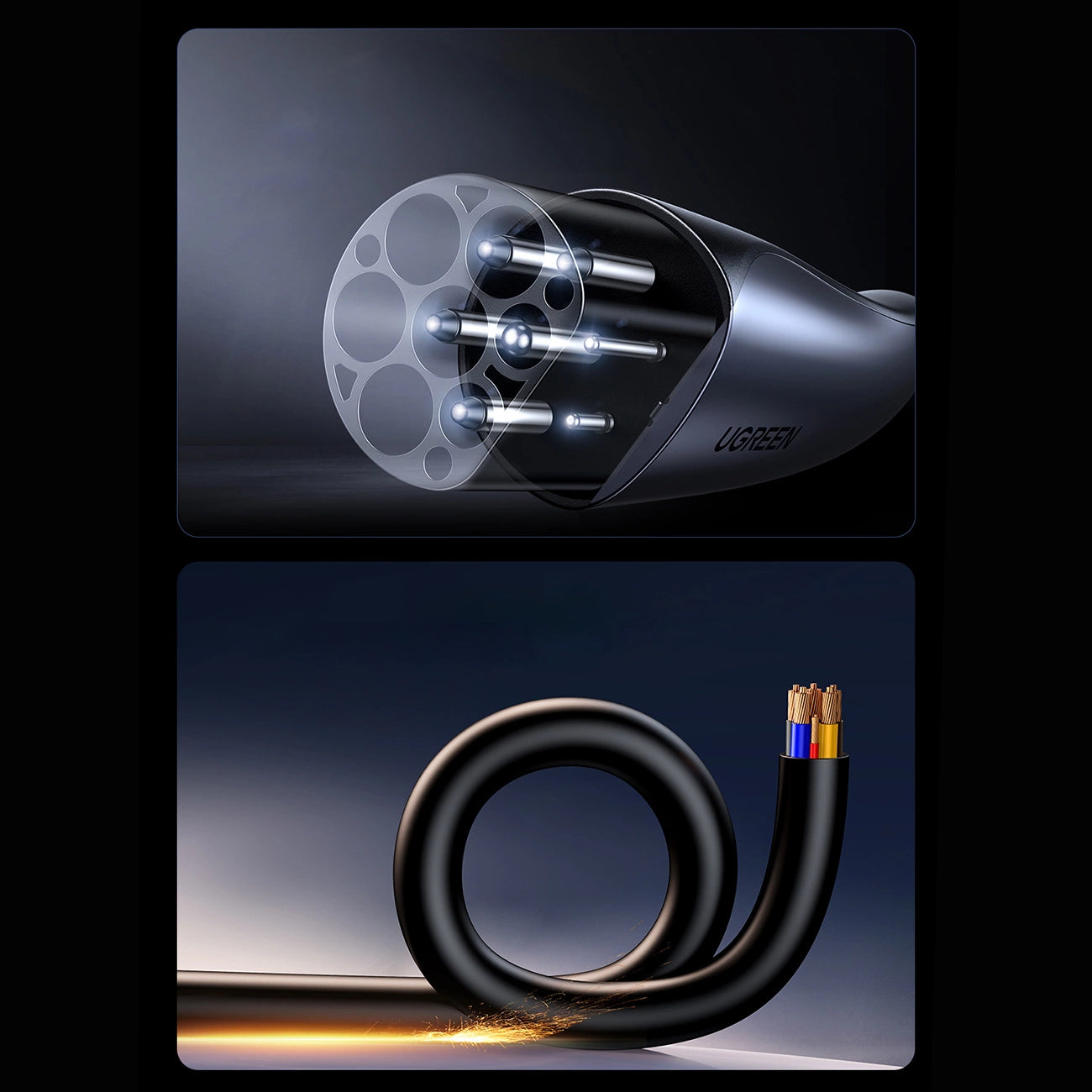 Ugreen EV708 32A 22kW 5m IP55 Electric Car Charging Cable - Black_6